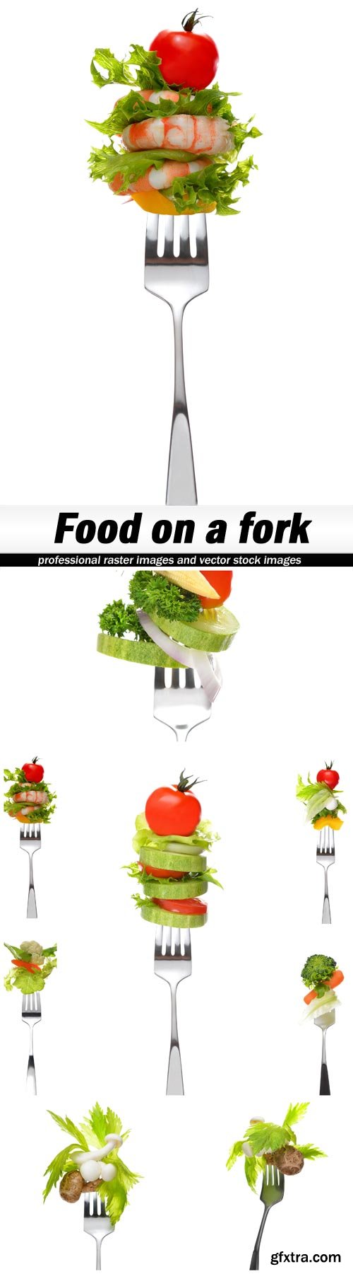 Food on a fork - 8 UHQ JPEG