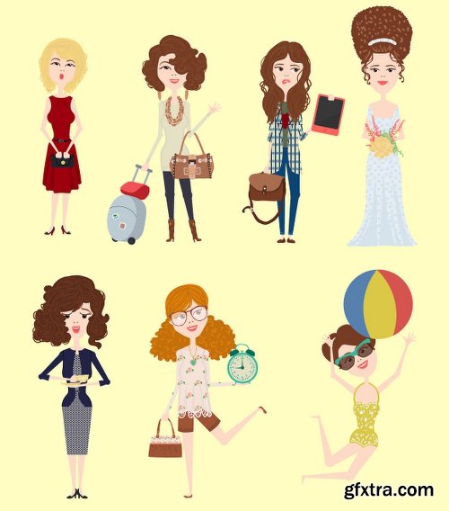 CreativeMarket Character creation toolkit - Ladies 550639