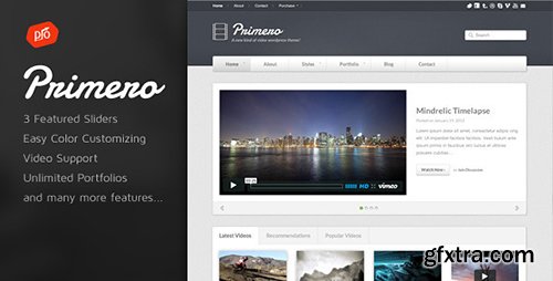 ThemeForest - Primero v1.5 - Video WordPress Theme - 1468308