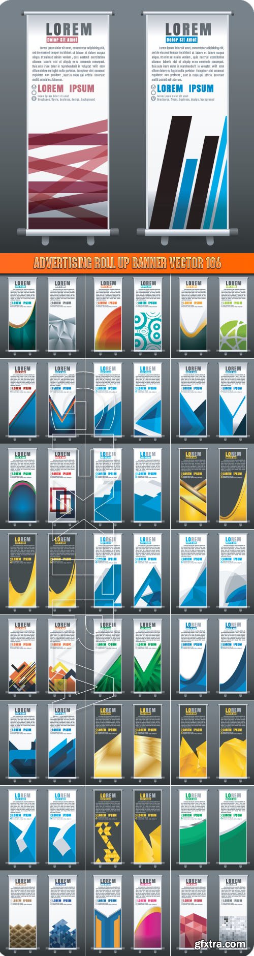 Advertising Roll up banner vector 106