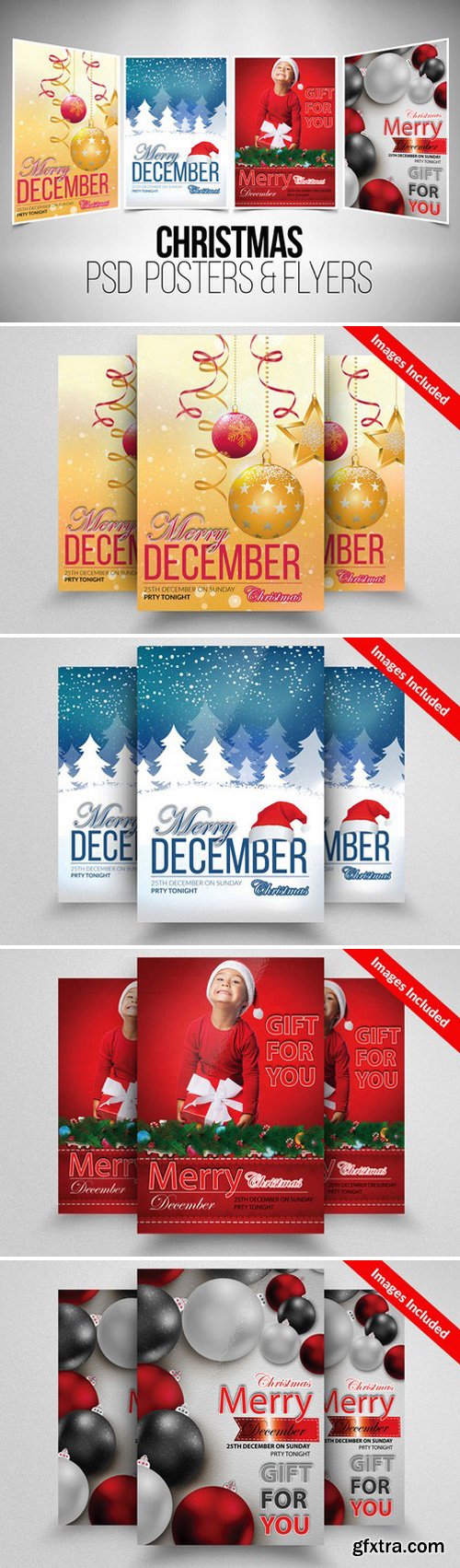 CM - 4 Christmas Flyer Template Bundle 923358