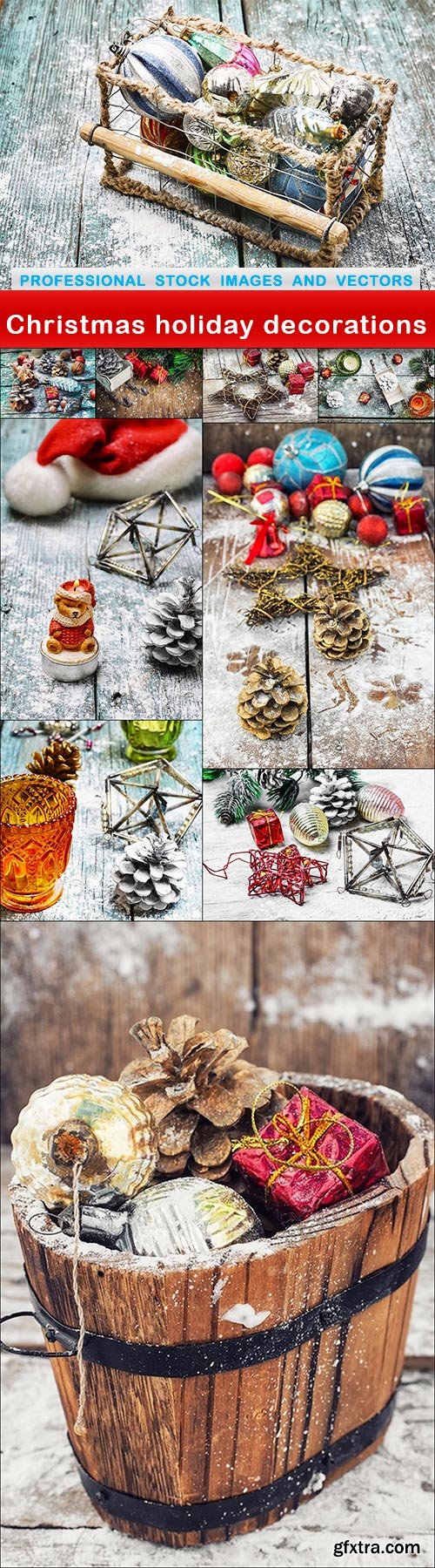 Christmas holiday decorations - 10 UHQ JPEG