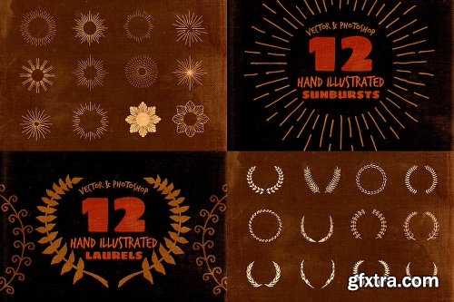 CreativeMarket 219 Hand Drawn Decorative Shapes 297645