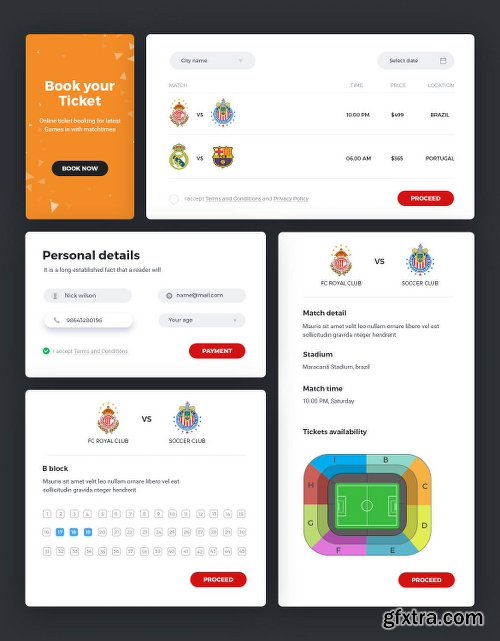 Soccer Sports Club Web UI Kit