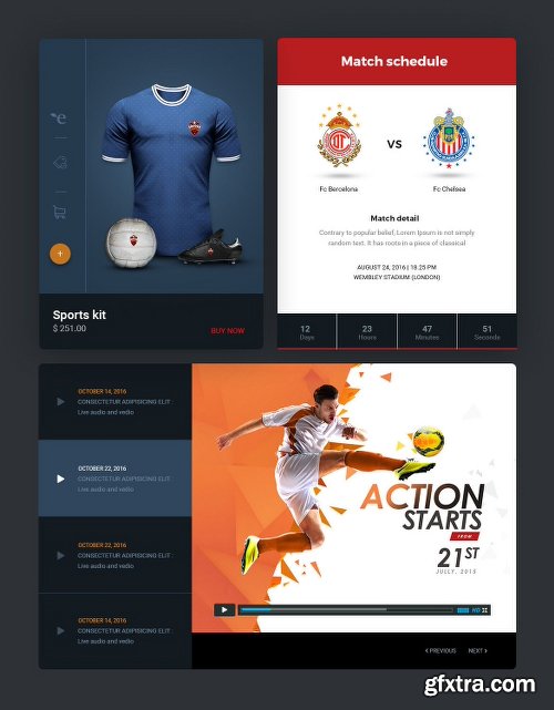 Soccer Sports Club Web UI Kit