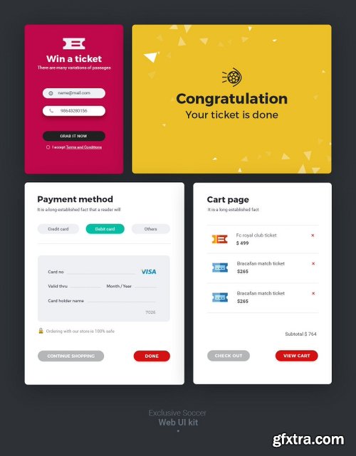 Soccer Sports Club Web UI Kit