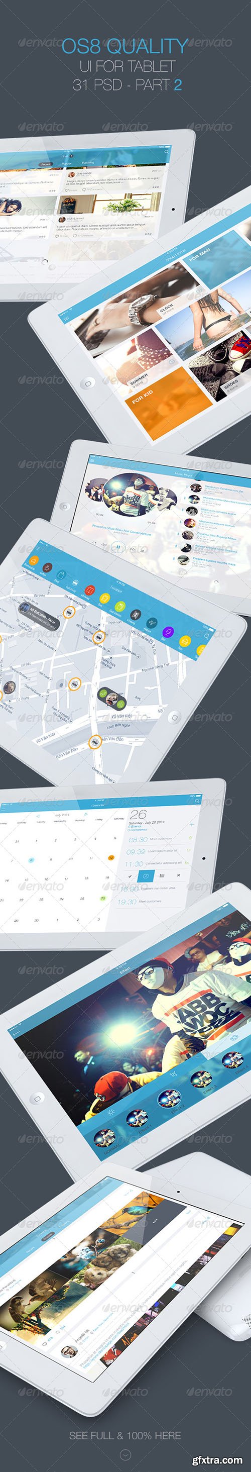 Graphicriver OS 8 Quality - UI for Tablet - Part 2 8234392