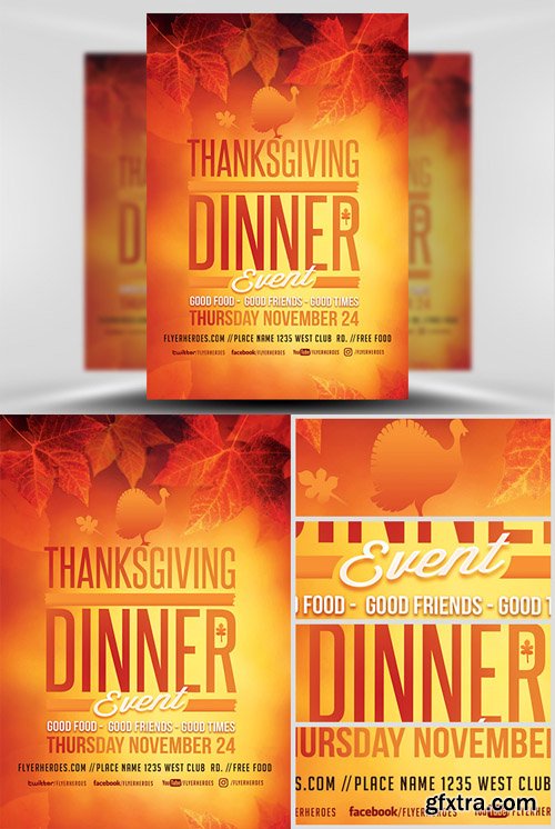 Thanksgiving Dinner Event Flyer Template