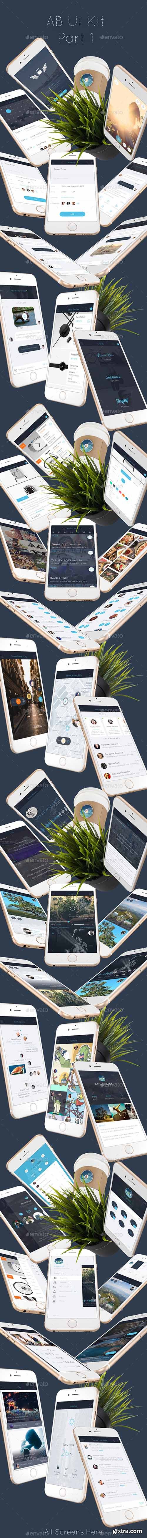 Graphicriver AB1 Mobile UI Kit 12432630