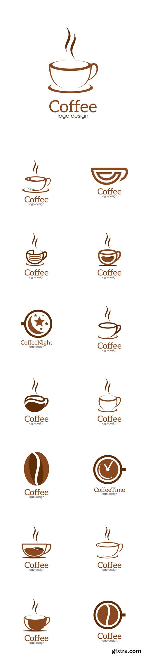 Vector Set - Coffee Creative Concept Logo Design Template