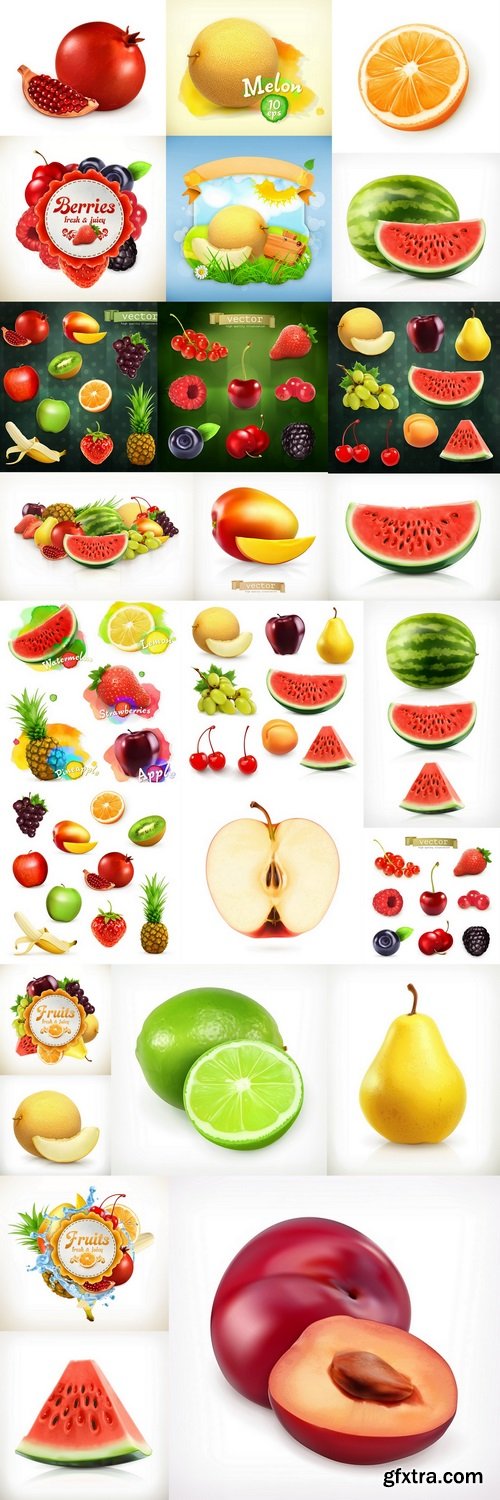 Pear, summer fruit, vector icon 2