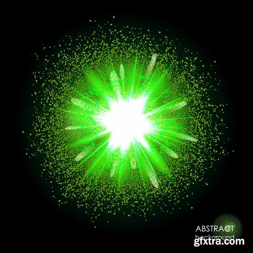 Collection sphere explosion flash lighting effect globe constellation vector image 25 EPS