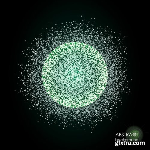 Collection sphere explosion flash lighting effect globe constellation vector image 25 EPS