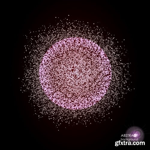 Collection sphere explosion flash lighting effect globe constellation vector image 25 EPS