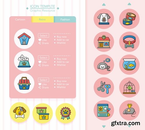 Collection logo icon web design element site 22-25 EPS