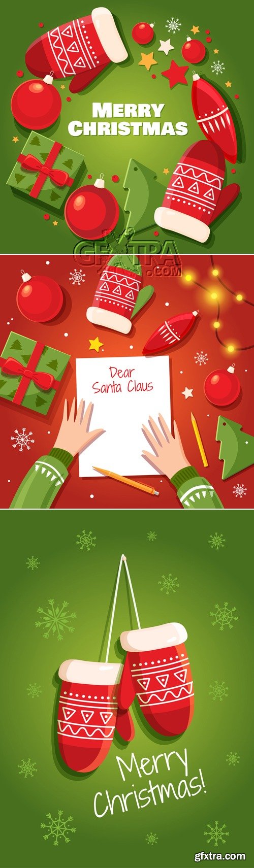 Christmas Postcards Vector