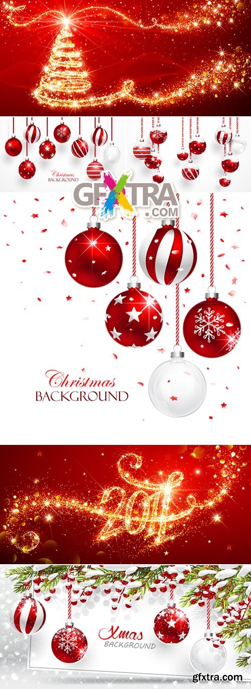 Res Style Christmas Cards Vector