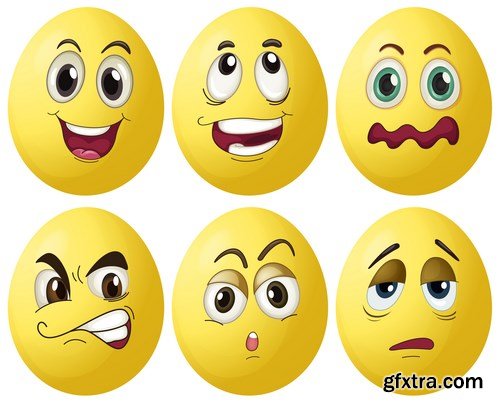 Cartoon Expressions & Emotions 3 - 20xEPS Vector Stock