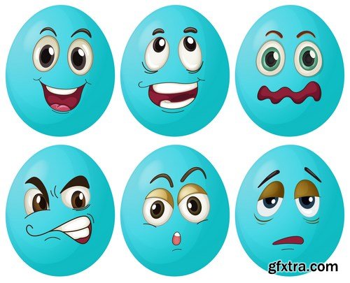 Cartoon Expressions & Emotions 3 - 20xEPS Vector Stock