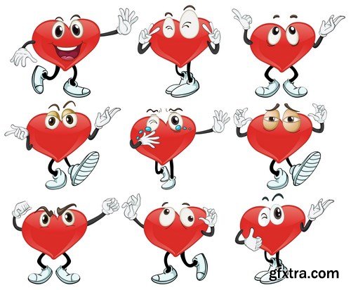 Cartoon Expressions & Emotions 3 - 20xEPS Vector Stock