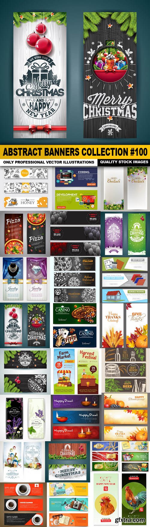 Abstract Banners Collection #100 - 25 Vectors