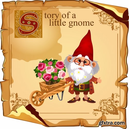 Collection of Christmas gnome troll gift Santa Claus new year 25 EPS