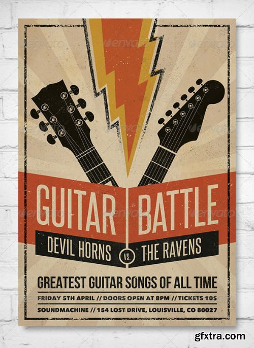 GR - Guitar Battle - Music Flyer/Poster 7928671