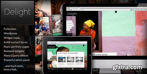 ThemeForest - Delight 5.2.2 - Fullscreen Wordpress Portfolio Theme - 255488