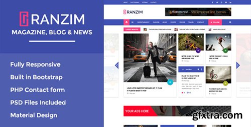 ThemeForest - Ranzim v1.0 - Magazine/News Responsive HTML Template - 11044856