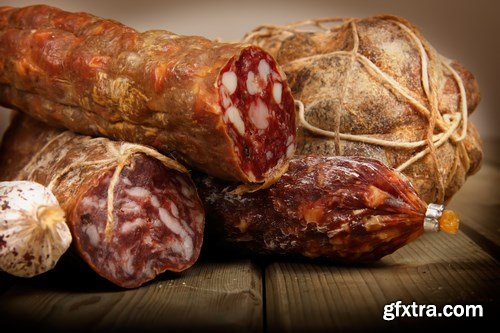 Salami e prosciutto crudo - 13xUHQ JPEG Photo Stock