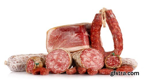 Salami e prosciutto crudo - 13xUHQ JPEG Photo Stock