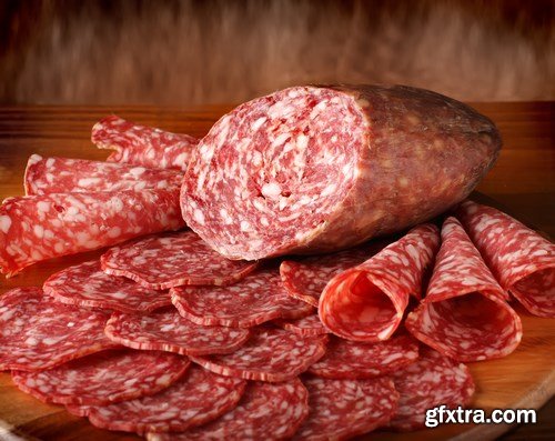 Salami e prosciutto crudo - 13xUHQ JPEG Photo Stock