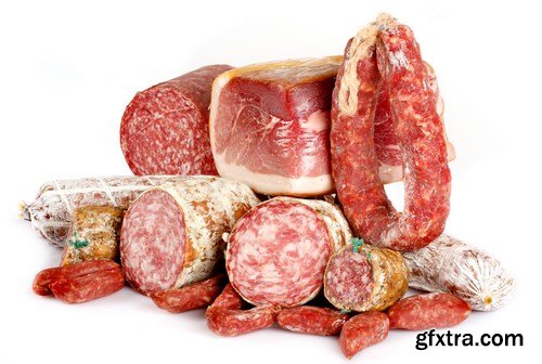 Salami e prosciutto crudo - 13xUHQ JPEG Photo Stock