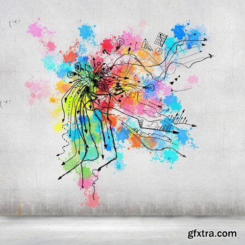 Multicolored Creative Ideas & Business Concept 2 - 15xUHQ JPEG Photo Stock