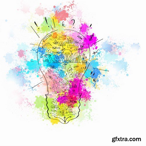 Multicolored Creative Ideas & Business Concept 2 - 15xUHQ JPEG Photo Stock