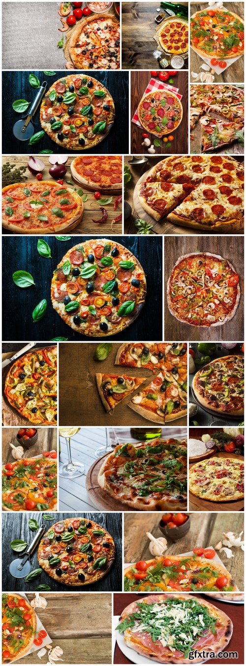 Delicious pizza on the table - 20xUHQ JPEG Photo Stock