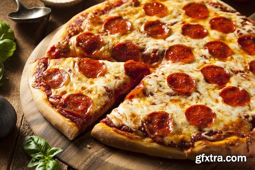 Delicious pizza on the table - 20xUHQ JPEG Photo Stock
