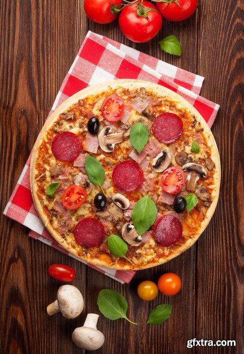 Delicious pizza on the table - 20xUHQ JPEG Photo Stock