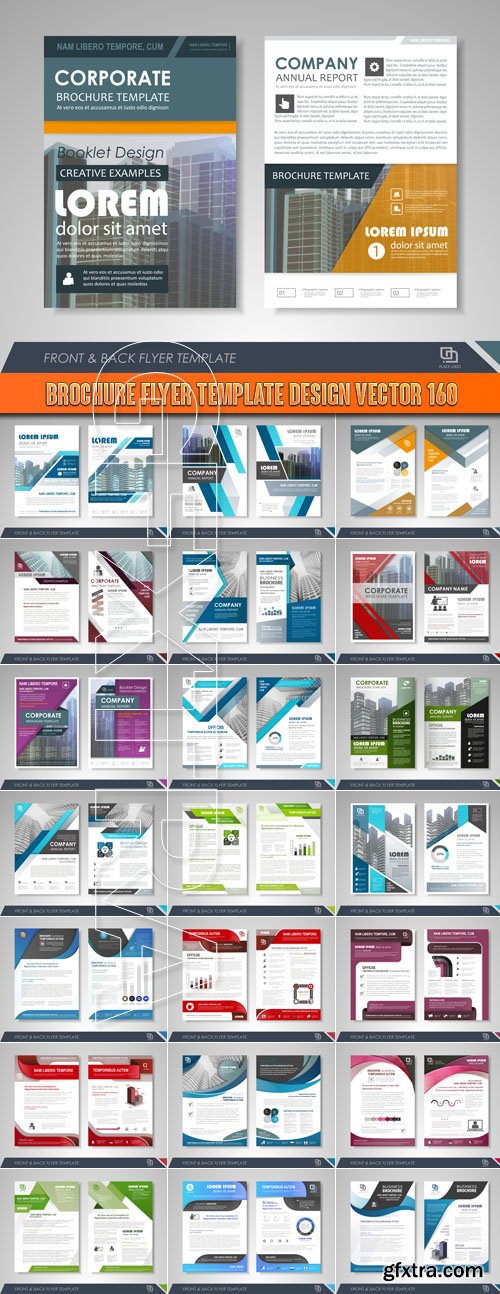 Brochure flyer template design vector 160