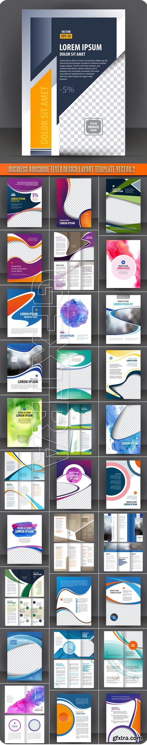 Business brochure flyer design layout template vector 2