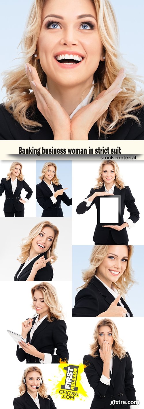 Banking business woman in strict suit