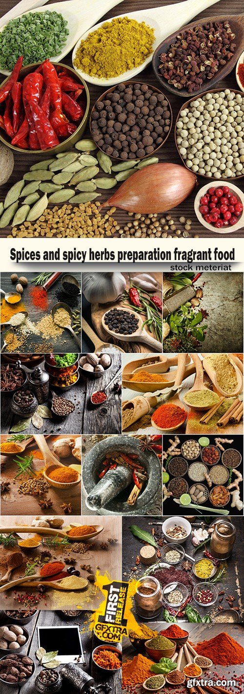 Spices and spicy herbs preparation fragrant food