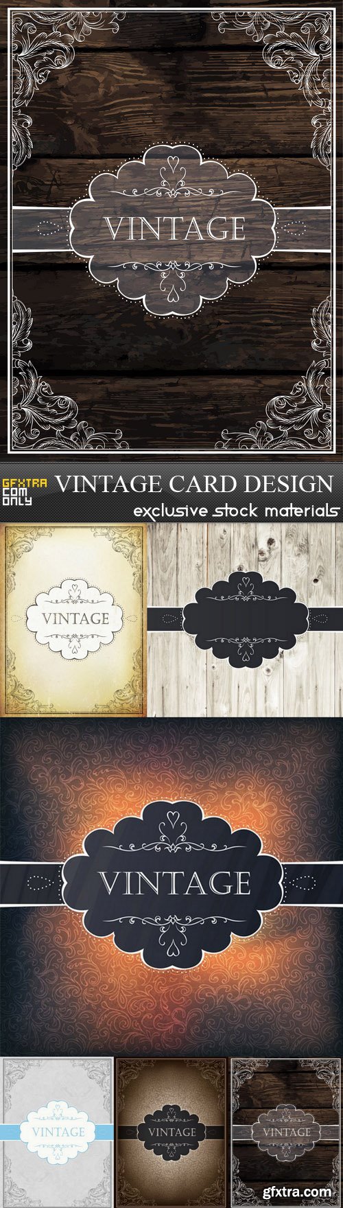 Vintage Card Design - 6 EPS