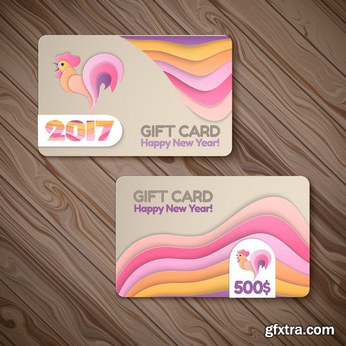 Year of Rooster Design for Banner,Gift Card - 8 EPS