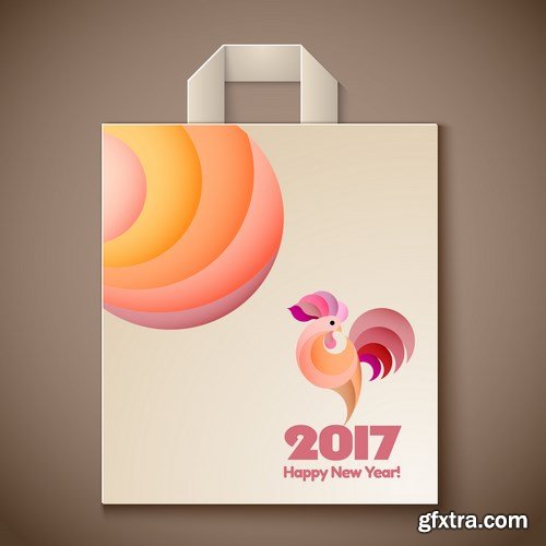 Year of Rooster Design for Banner,Gift Card - 8 EPS