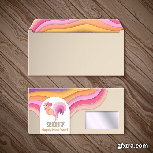 Year of Rooster Design for Banner,Gift Card - 8 EPS