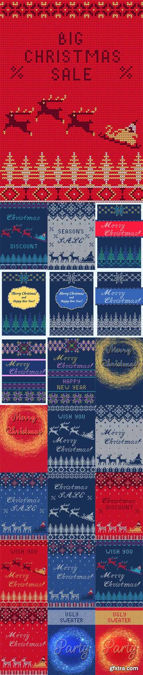 Vector Set - Knitted Sweate Cards