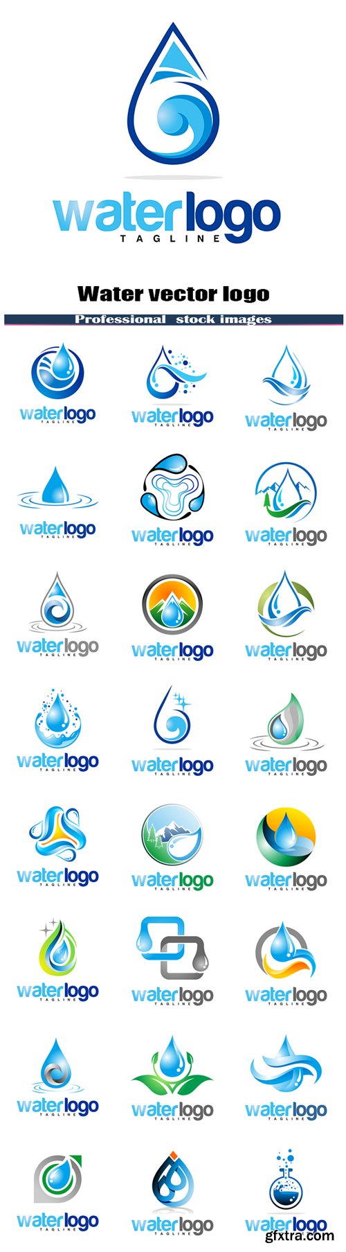 Water vector logo