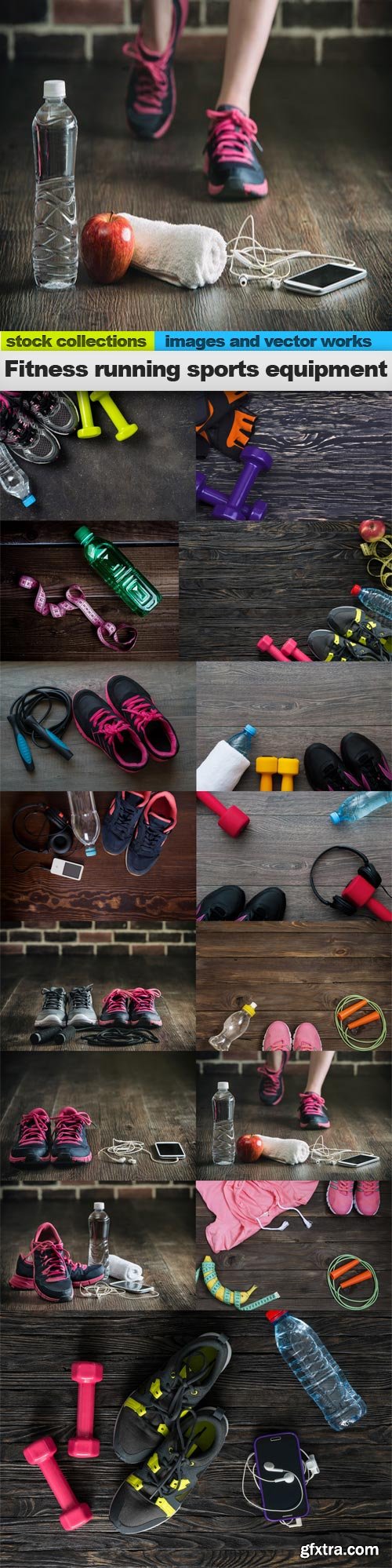 Fitness running sports equipment, 15 x UHQ JPEG