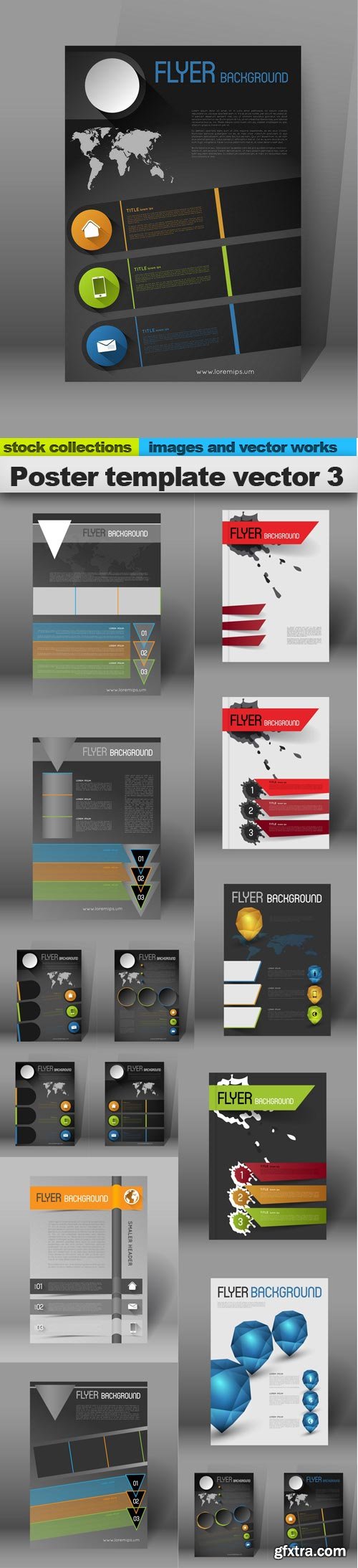 Poster template vector 3, 15 x EPS